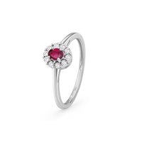 Ring Bliss Woman BL REGAL in White Gold Rubino 0.22 Ct 20102579 - 20102579